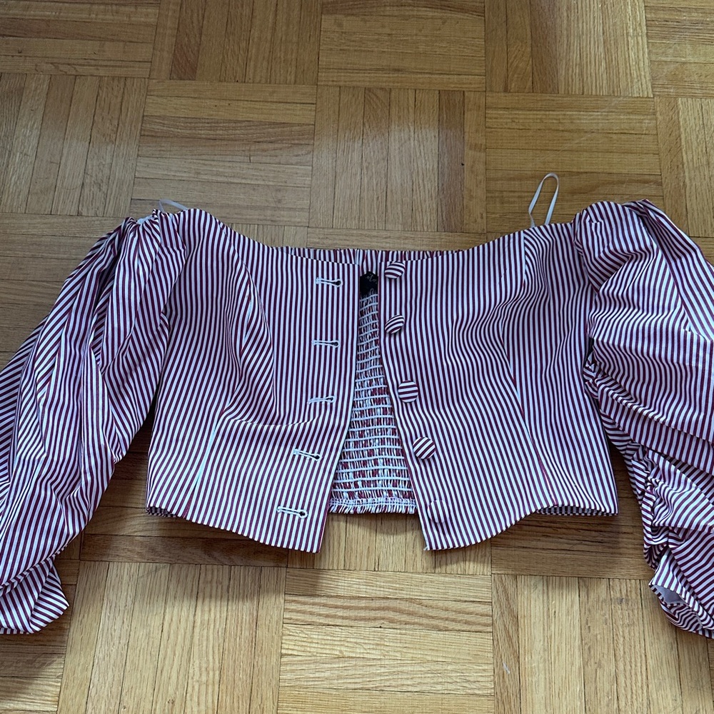 Petersyn Striped Off-Shoulder Women's Top